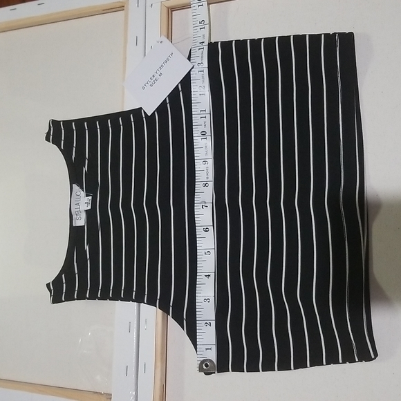 Stella Luce - Small top, Size - M, Color - Black W/white stripes - Picture 6 of 9